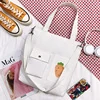 Custom-Printed Canvas Shopping Tote with Front Pocket White · design 2 color SKU reference