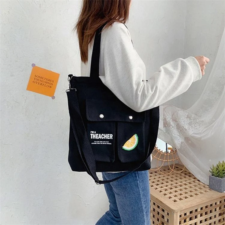 Foldable Custom-Print Cotton Canvas Tote product reference image