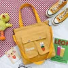 Foldable Custom-Print Cotton Canvas Tote Yellow · design 1 color SKU reference