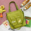 Foldable Custom-Print Cotton Canvas Tote Light green · design 2 color SKU reference
