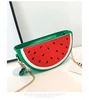 Watermelon and Lemon Slice PU Mini Crossbody Bag Rose red (pictured SKU) color SKU reference