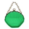 Holographic Mermaid-Shell PU Crossbody Bag with Chain Pictured color 07 color SKU reference