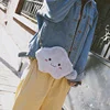 Plush Cloud-Shaped Mini Crossbody Purse Gray color SKU reference