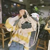 Corduroy Shar-Pei Dog Face Shoulder Bag Dark khaki (pictured SKU) color SKU reference