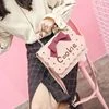 Cookie-Cake Shape Crossbody Bag with Bow and Embroidery Red (pictured SKU) color SKU reference