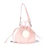 Bunny-Ear Plush Mini Crossbody Bag with Drawstring Detail Dark khaki color SKU reference