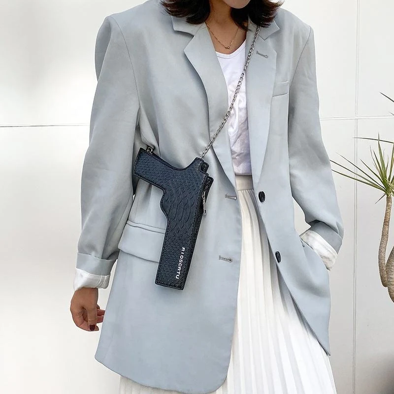 Pistol-Silhouette Novelty Shoulder Bag product reference image
