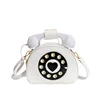 Telephone-Shaped Crossbody Bag with Auxiliary Headphone Detail White color SKU reference