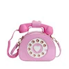 Telephone-Shaped Crossbody Bag with Auxiliary Headphone Detail Pink color SKU reference