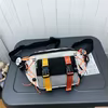 Reflective Nylon Chest & Waist Bag with Mesh Pocket White color SKU reference