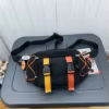 Reflective Nylon Chest & Waist Bag with Mesh Pocket Black color SKU reference