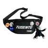 Nylon Chest Waist Bag with Side Zipper and Front Pocket Black color SKU reference