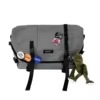 Nylon Messenger Crossbody Bag with Adjustable Strap Gray color SKU reference