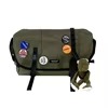 Nylon Messenger Crossbody Bag with Adjustable Strap Navy green color SKU reference