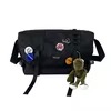 Nylon Messenger Crossbody Bag with Adjustable Strap Black color SKU reference