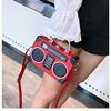 Simulation Radio Box Shoulder Bag Red color SKU reference