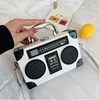Simulation Radio Box Shoulder Bag White color SKU reference