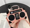 Simulation Radio Box Shoulder Bag Pink color SKU reference