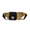 Oxford Chest Waist Bag with USB Port and Bottle Pocket Khaki color SKU reference