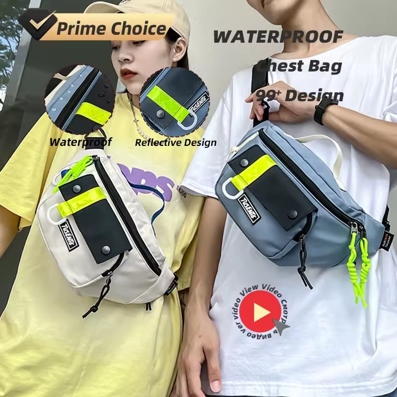Reflective Nylon Sports Waist Bag with Removable Strap product reference image