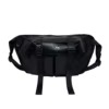Oxford Travel Waist Bag with Anti-Theft Back Pocket Black color SKU reference