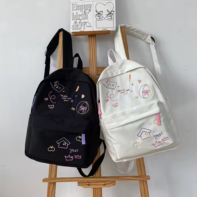 Nylon Student Backpack with Computer Compartment and RFID Feature Listing product reference image