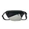 Oxford Sports Waist Bag with Front and Rear Zip Pockets Gray color SKU reference