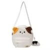 Cartoon Cat Nylon Phone Crossbody Bag with Pendant White color SKU reference
