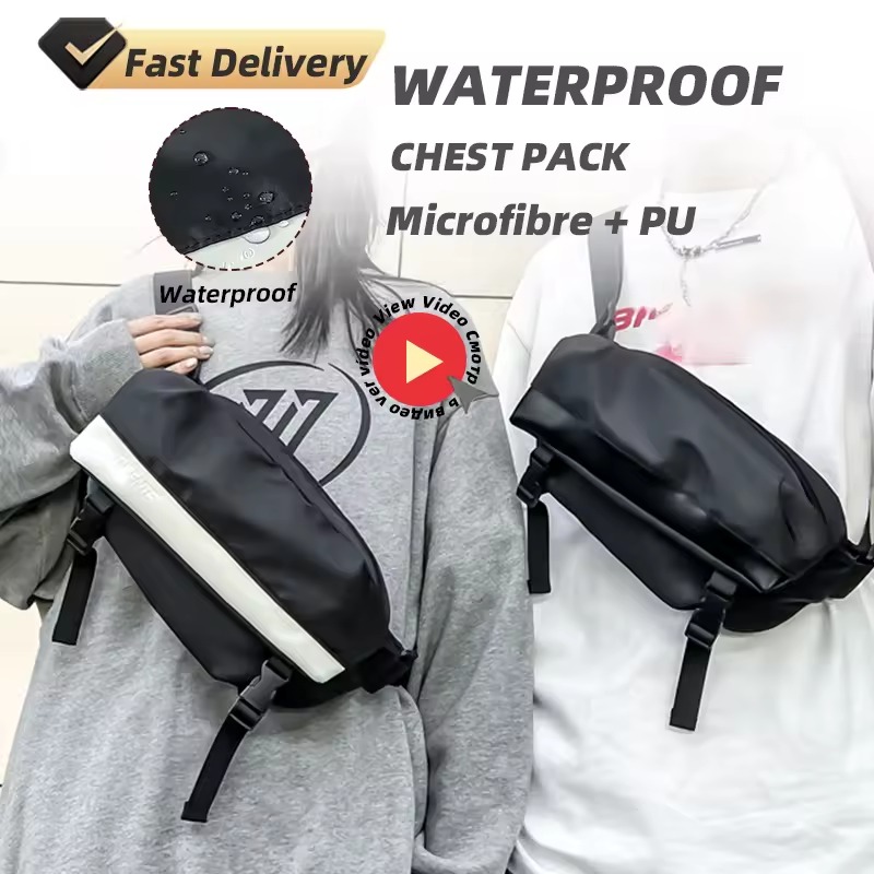 Microfiber Waist Bag with Adjustable Belt and Zip Pockets product reference image