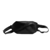 Microfiber & PU Water-Resistant Waist Crossbody Bag Black color SKU reference