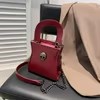 Skull-Motif PU Mini Handbag with Detachable Chain Strap Red 1 color SKU reference