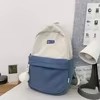 Color-Block Corduroy Backpack with Laptop Insert Pocket Blue color SKU reference