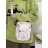 Star-Shape Nylon Crossbody Bag with Plush Pendant Light purple color SKU reference