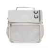 Oxford School Backpack with Clear Front and Reflective Stripe Beige color SKU reference
