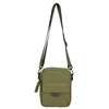 Embroidered Nylon Phone Crossbody with Magnetic Pocket Green color SKU reference