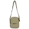 Embroidered Nylon Phone Crossbody with Magnetic Pocket Khaki color SKU reference