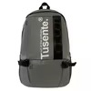 Nylon Travel Backpack with Side Bottle Pockets Dark gray color SKU reference