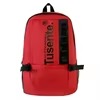 Nylon Travel Backpack with Side Bottle Pockets Red color SKU reference