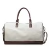 PU Gym Duffel with Detachable Shoulder Strap White color SKU reference