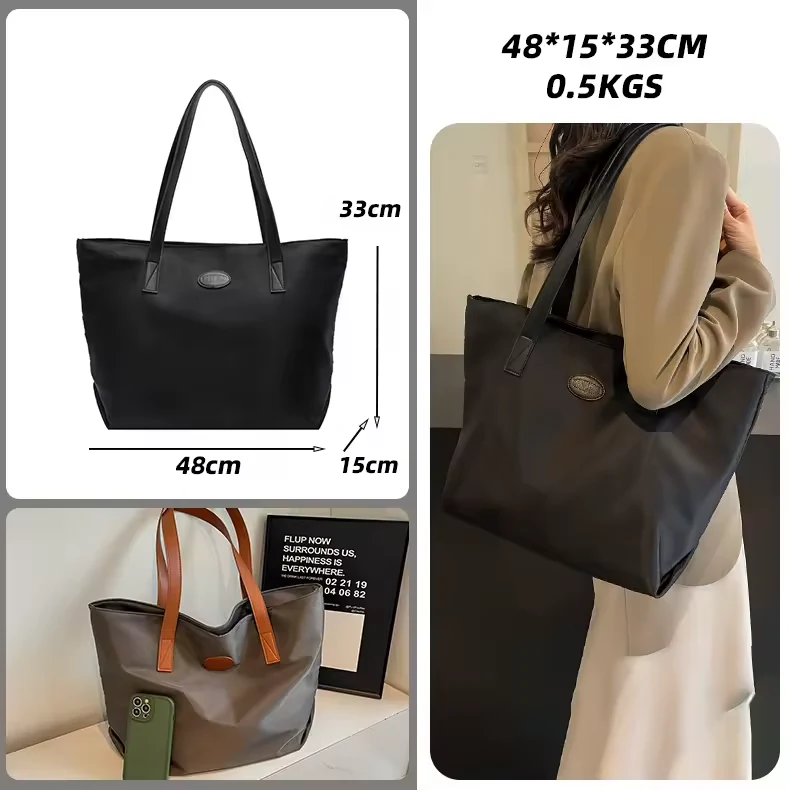 Oxford Shoulder Tote with Dual-Tone Handles product reference image