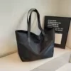 Oxford Shoulder Tote with Dual-Tone Handles Black color SKU reference