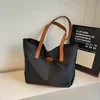Oxford Shoulder Tote with Dual-Tone Handles Black 2 color SKU reference