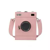 Vintage Camera-Shape PU Crossbody Bag with Chain Strap Pink color SKU reference