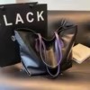 PU Tote with Removable Strap and Zipper Black option 1 color SKU reference