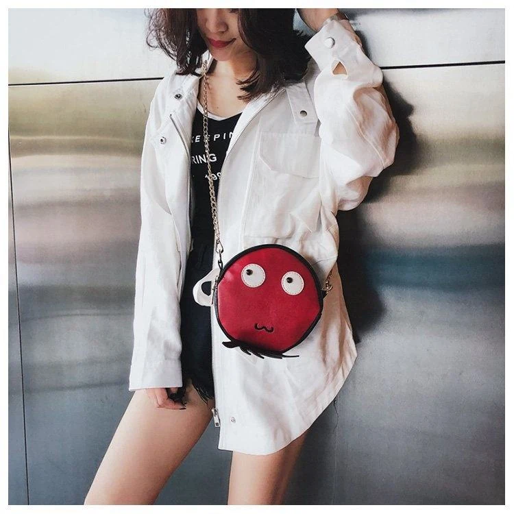 Octopus-Shaped PU Mini Crossbody Bag with Chain product reference image
