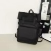 PU Travel Backpack with Computer Compartment Black color SKU reference