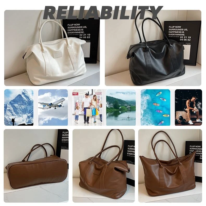 Embossed PU Everyday Handbag with Zipper Closure product reference image