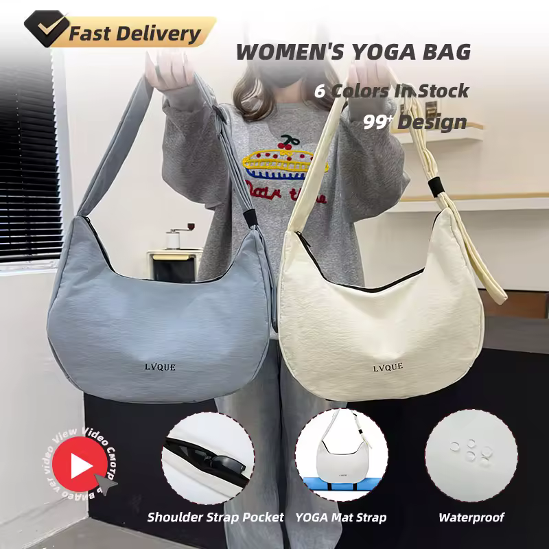 Nylon Crossbody Gym Bag with Yoga Mat Carry System product reference image