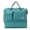 Expandable-Bottom Oxford Gym Duffel with Shoe Pocket Green color SKU reference