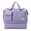 Expandable-Bottom Oxford Gym Duffel with Shoe Pocket Purple color SKU reference